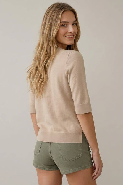 Short Sleeve Knit Top