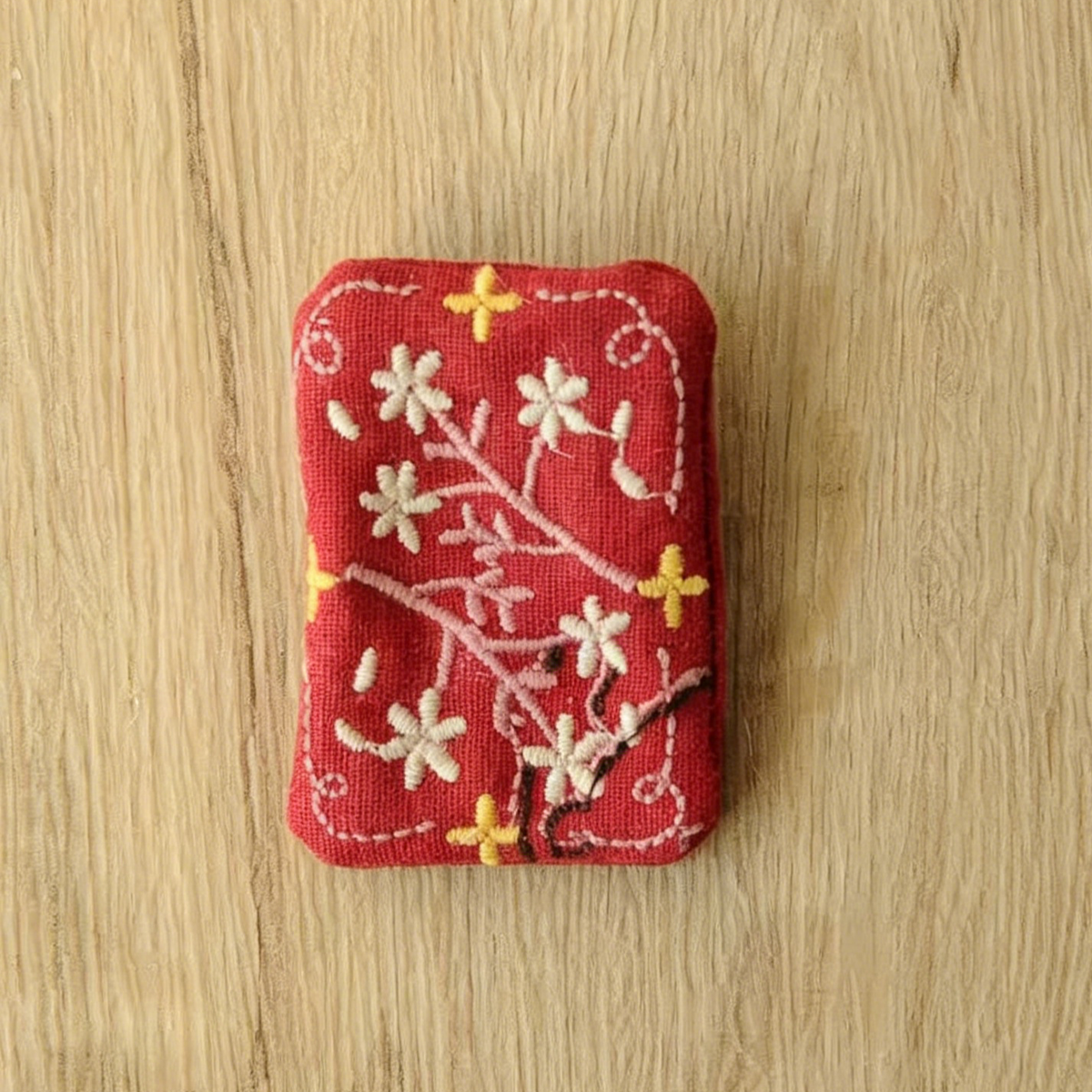 Embroidered Pastoral Brooch
