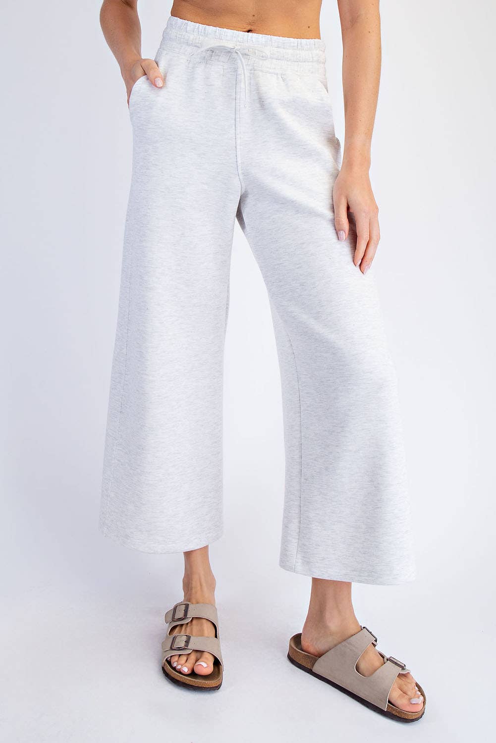 Scuba Cropped Wide Leg Pant