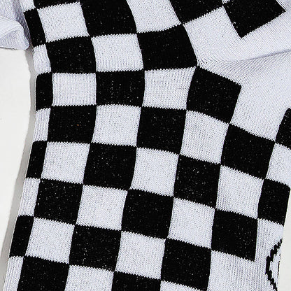 Black White Checkered Socks