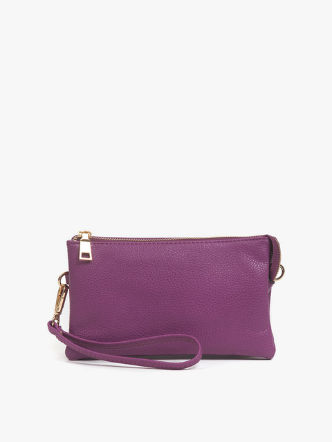 Purple Tri-Zip Crossbody/Wristlet