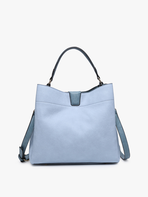 Classic Blue Two-Tone Satchel