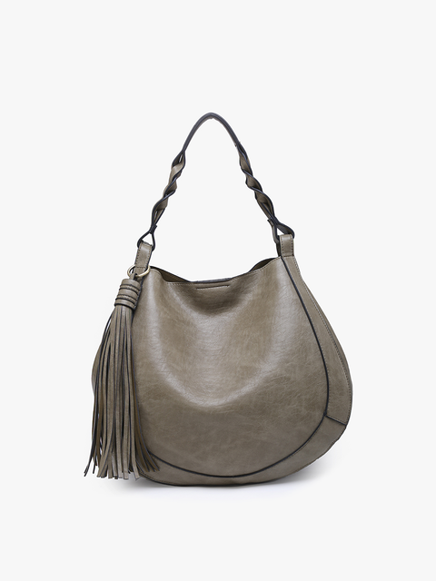 Olive Eloise Tassel Hobo Bag