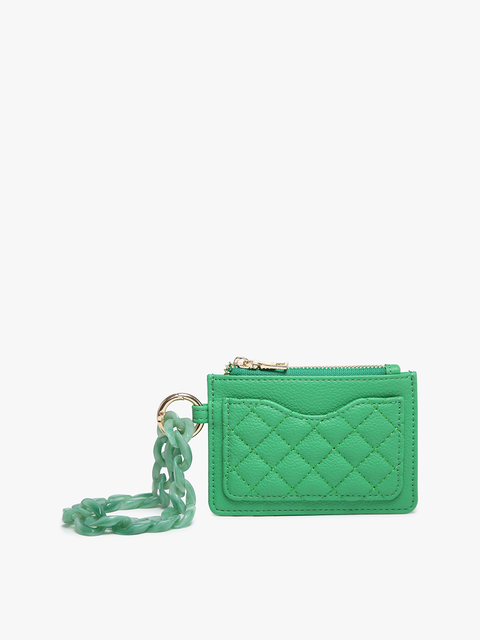 Quilted Wallet with Chain Bangle