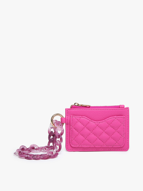 Quilted Wallet with Chain Bangle