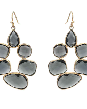 Ova Black Diamond Earrings