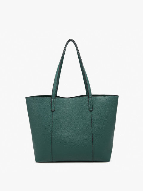 Dark Green Millie Paneled Tote