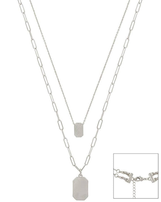 Dwight Silver Pendant Necklace