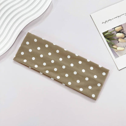 Fashion Polka Dot Sports Makeup Elastic Headband