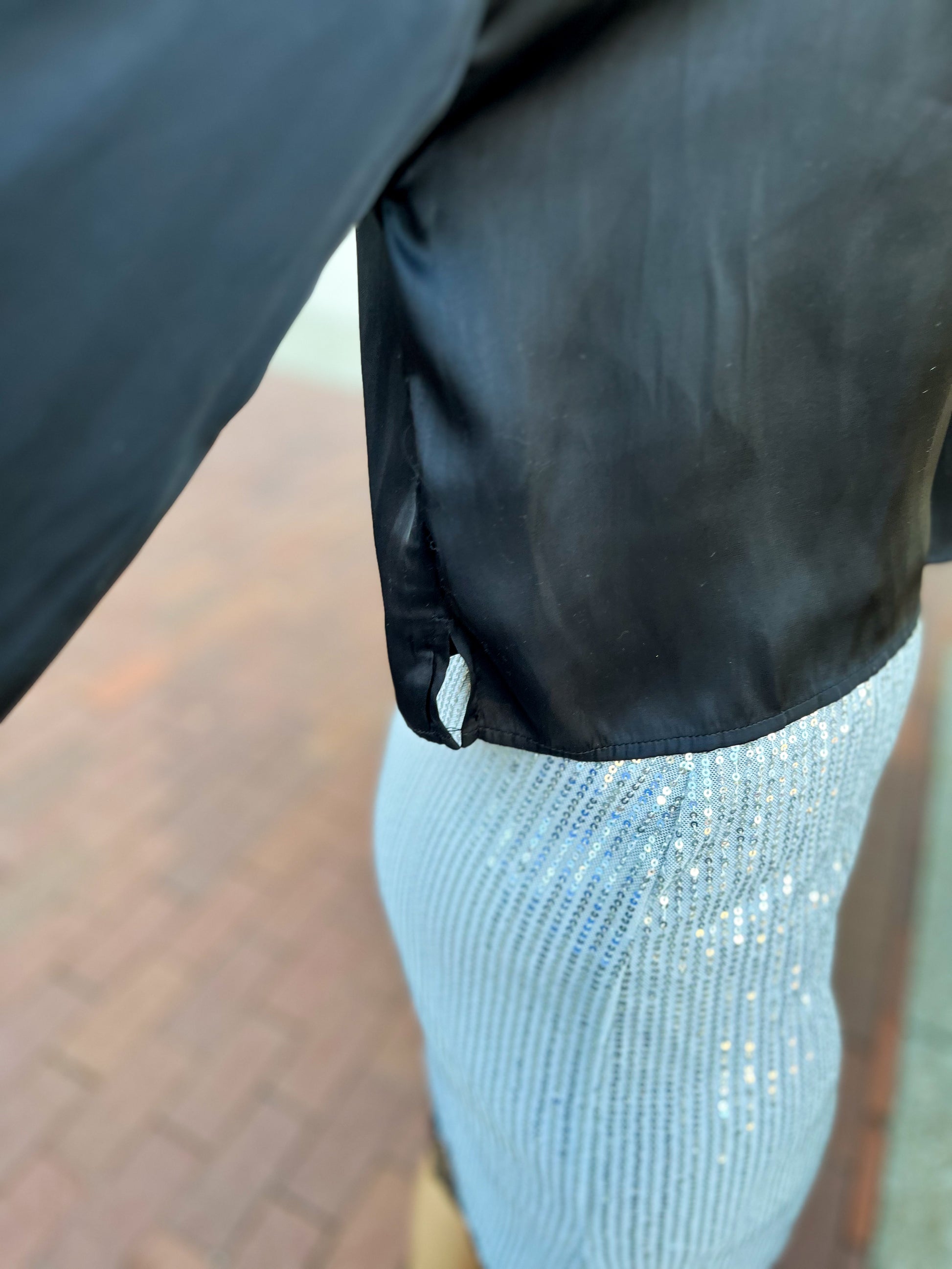 Rhinestone Trimmed Blouse