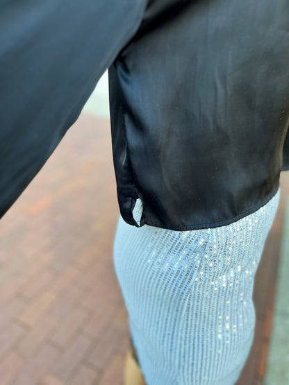 Rhinestone Trimmed Blouse