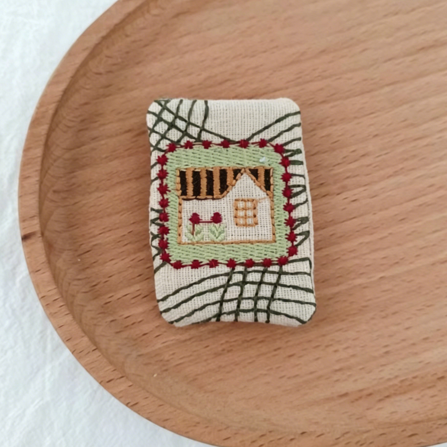 Cloth Cute Floral Embroidery Literary Brooch