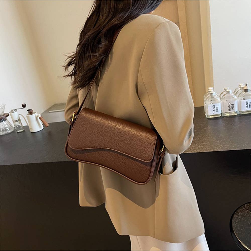 Single Shoulder Solid Color Square Bag