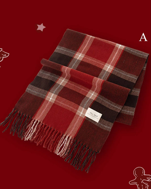 Rust & Red Plaid Scarf