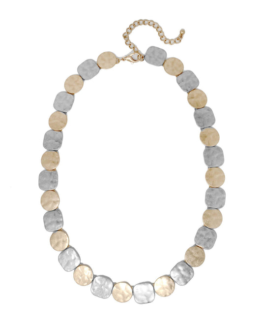 Gold & Silver Statement Necklace "Amy"