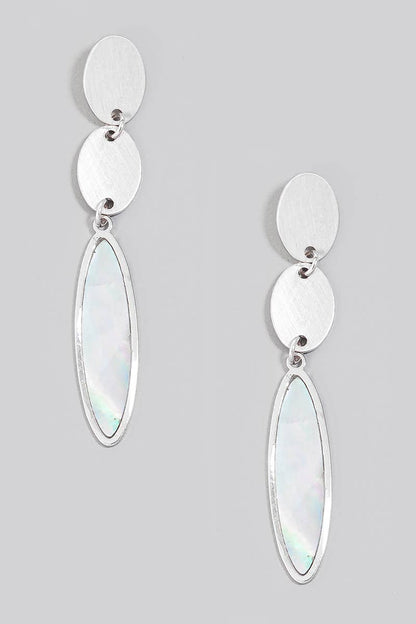 Tiered Oval Chain Earrings