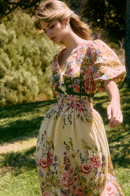 Floral Printed Midi Dress