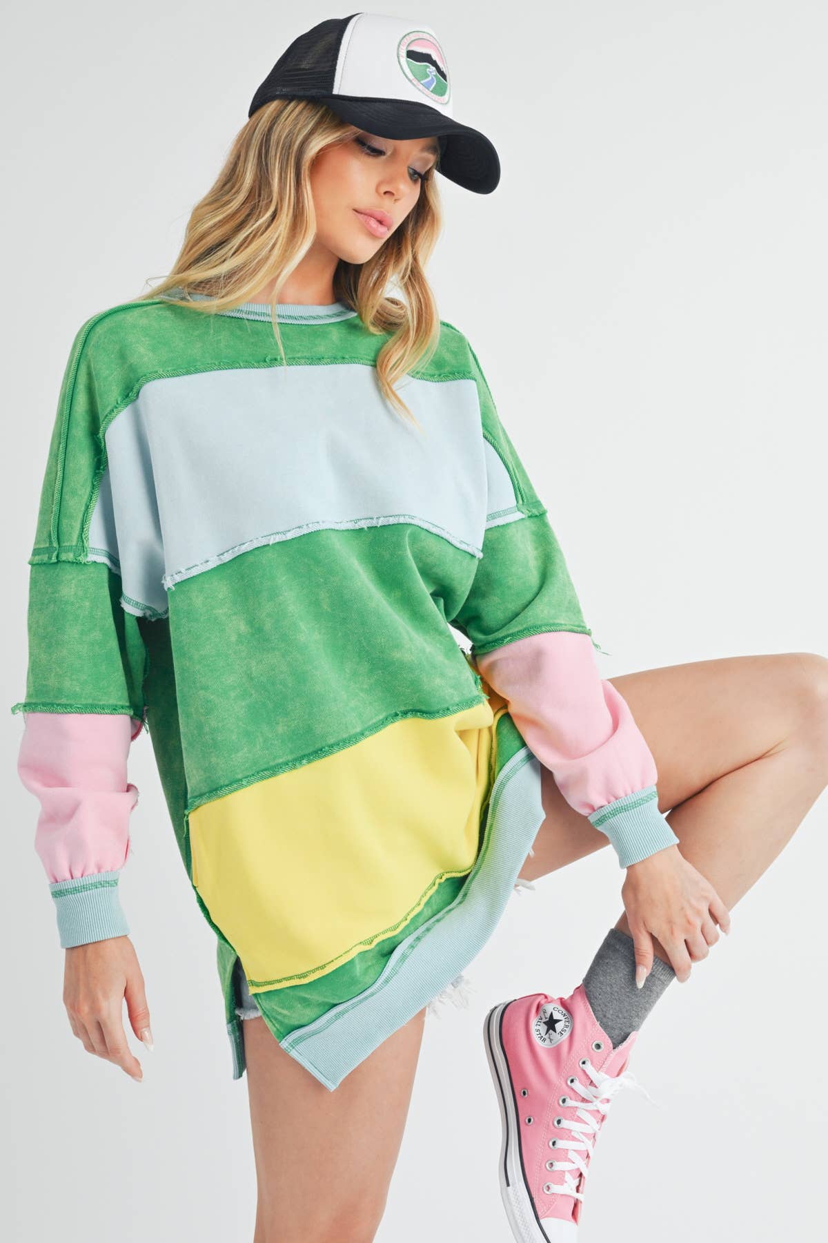 Rugby Color Block Stripe Sweatershirt 1