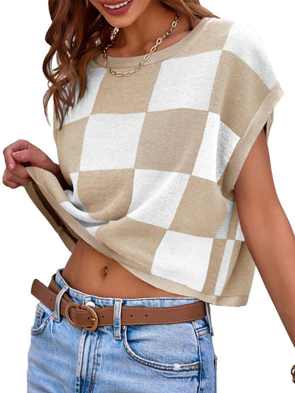 Colorblocked Neutrals Sweater Vest  Pullover