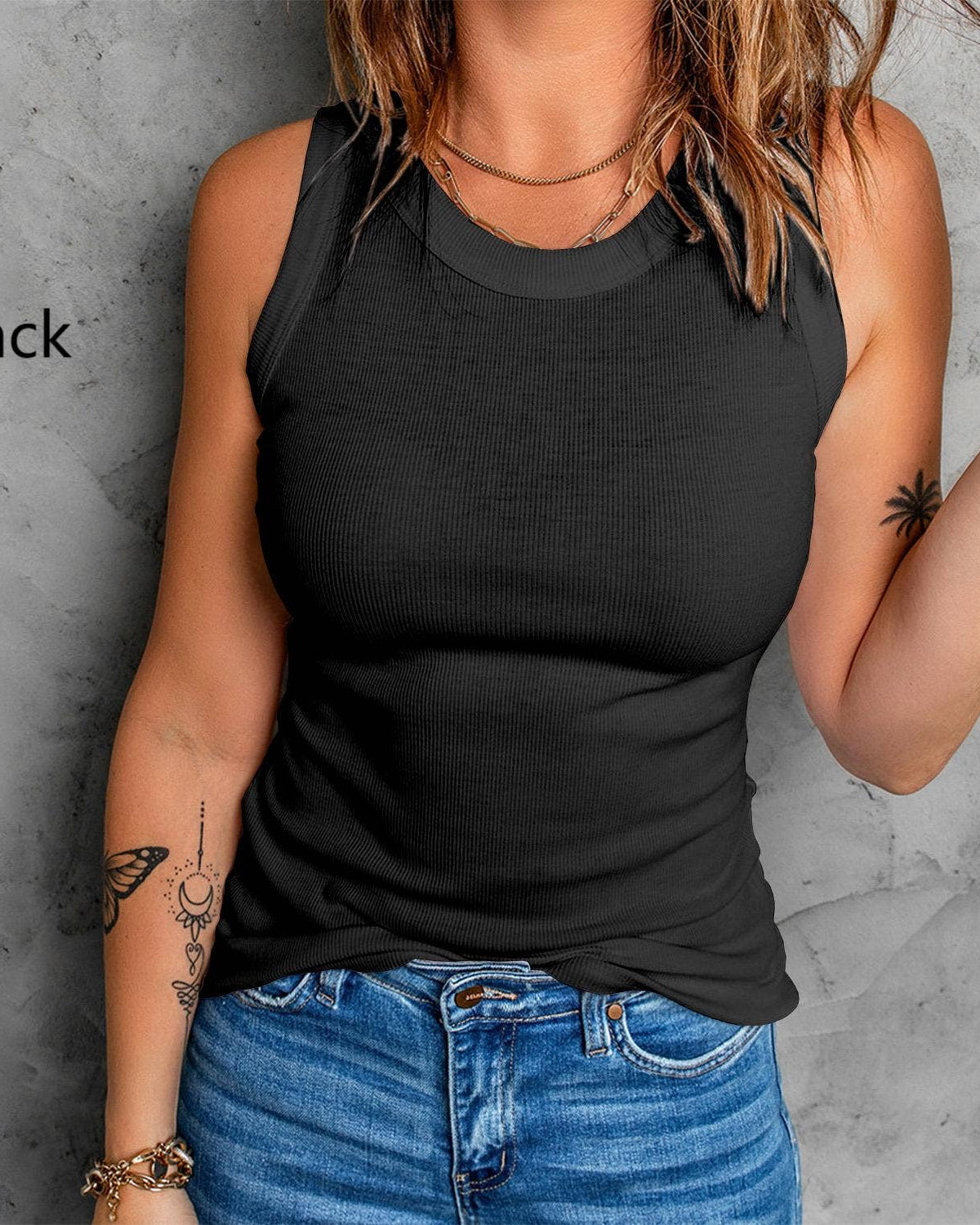 Sleeveless Basic Cami Tank Tops