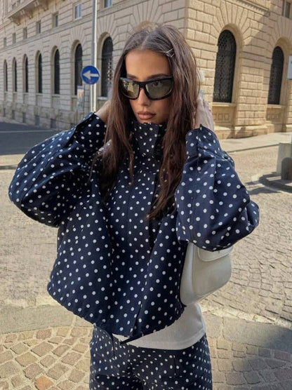 Polka Dot Woven Jacket