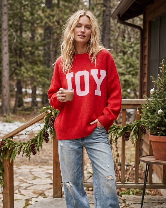 JOY Graphic Oversized Sweater