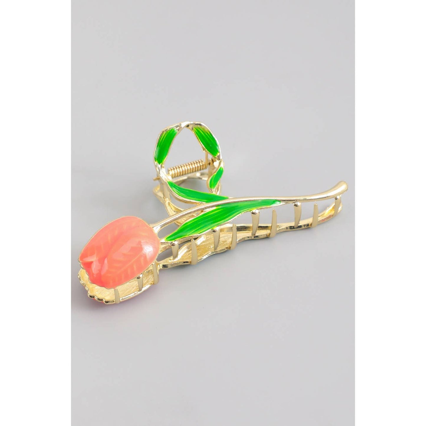 Lacquard Metal Tulip Hair Claw