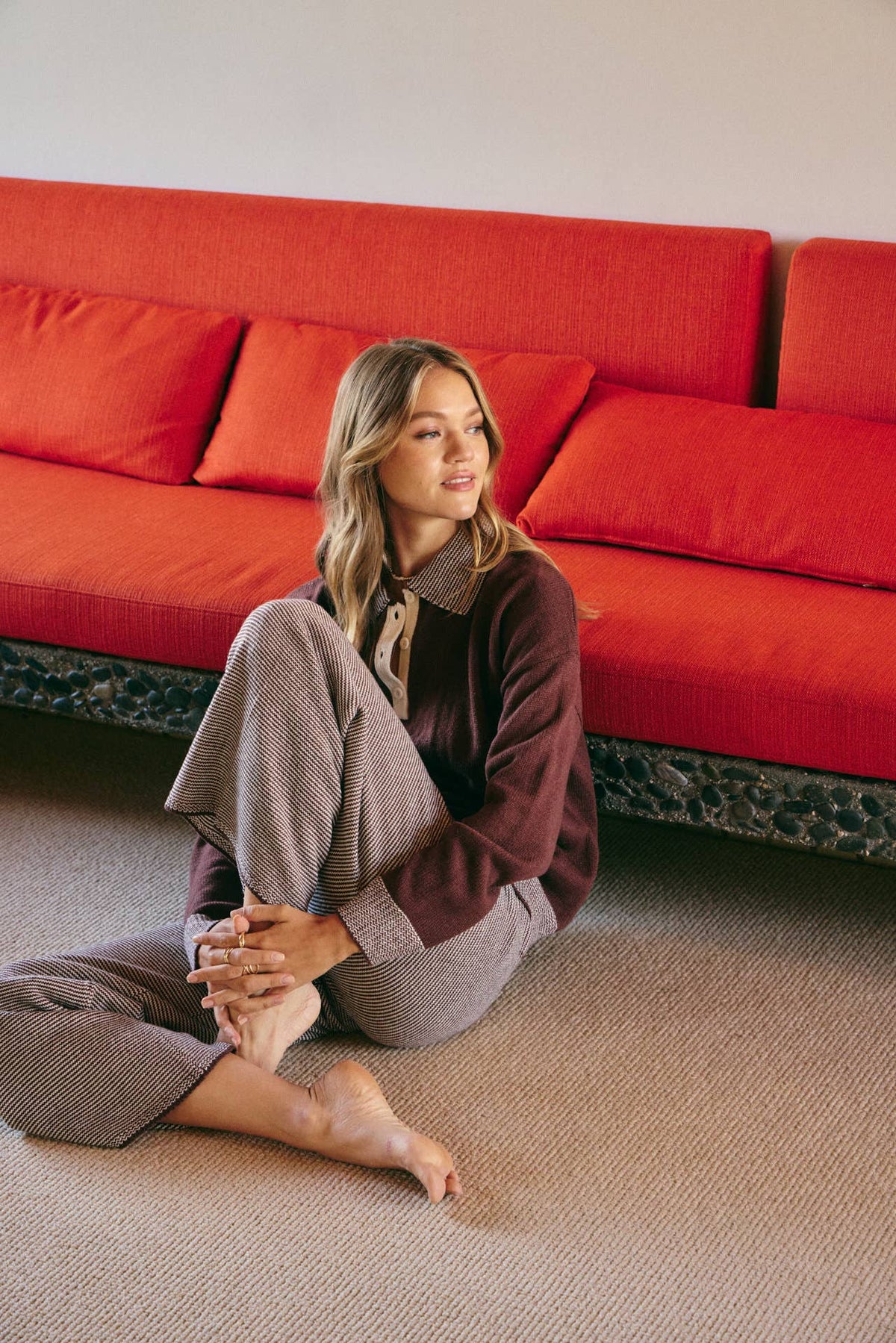 Cozy Cabin Pinstripe Henley
