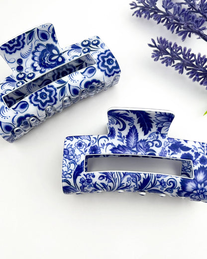 Blue & White Hair Claw