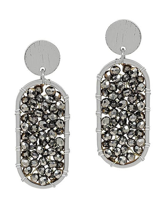 Port Silver Hematite Earrings