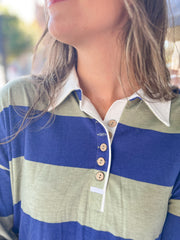 Olive & Navy Rugby Polo