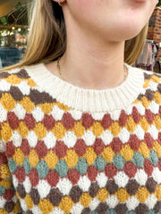 Mixed Color Textured Sweater