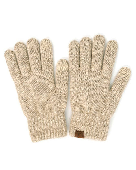C.C Heather Knit Plain Gloves
