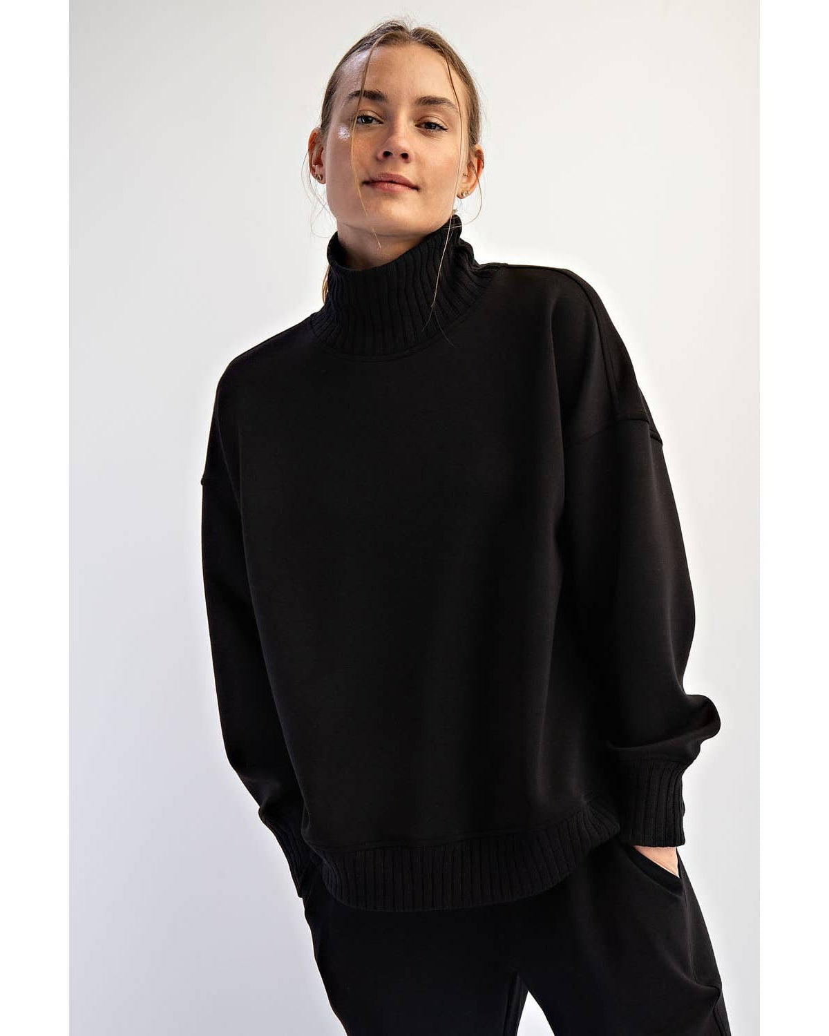 Modal Scuba Mock Neck Pullover