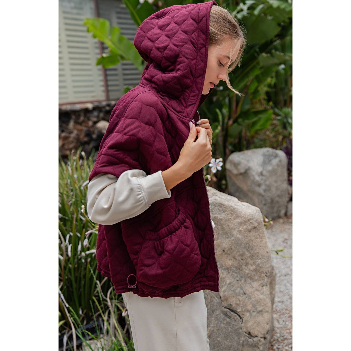 Bubble Quilt Hoodie Vest
