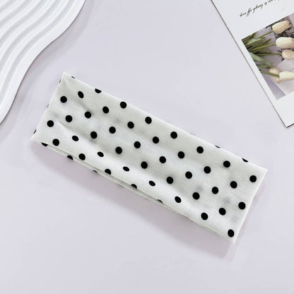 Fashion Polka Dot Sports Makeup Elastic Headband