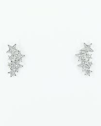 Silver Post Star Cluster Earrings "Zeb"