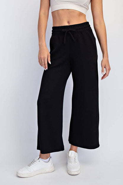 Scuba Cropped Wide Leg Pant