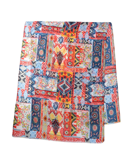Boho Patchwork Print Scarf