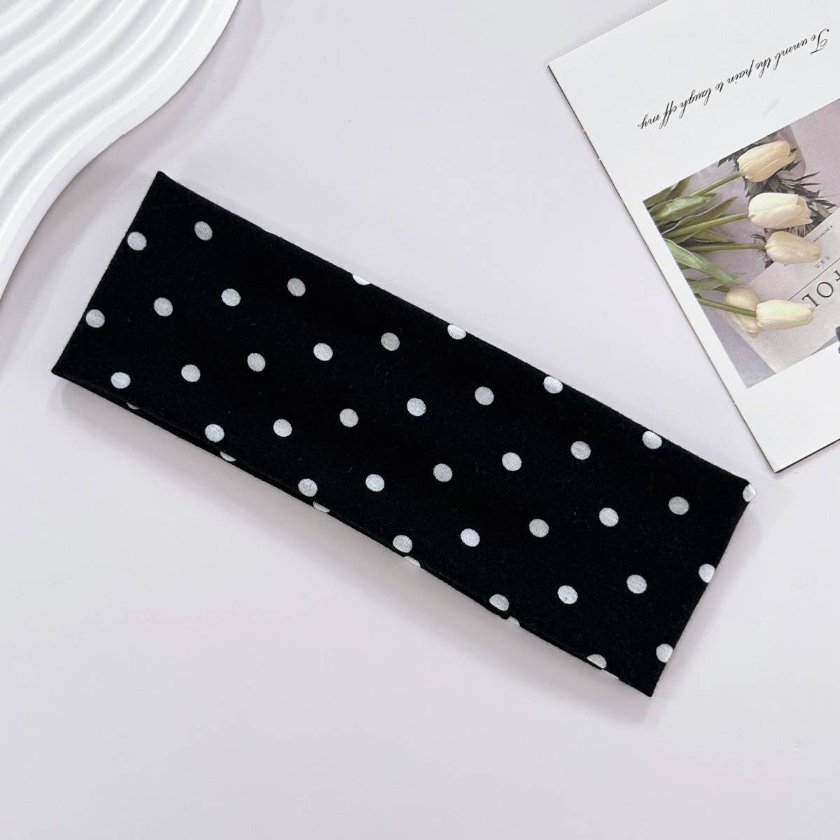 Fashion Polka Dot Sports Makeup Elastic Headband