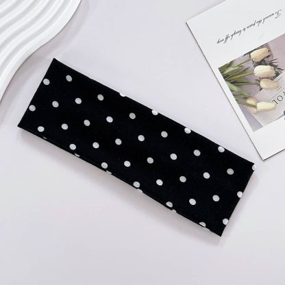 Fashion Polka Dot Sports Makeup Elastic Headband