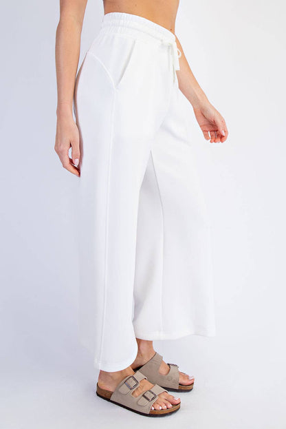 Scuba Cropped Wide Leg Pant