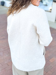 Oatmeal Heavy Weight Open Cardigan