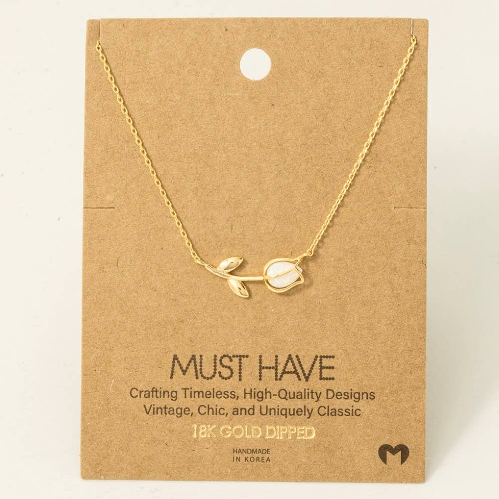 Sideways Tulip Necklace