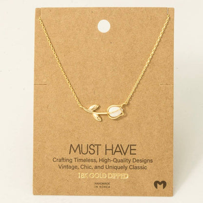 Sideways Tulip Necklace