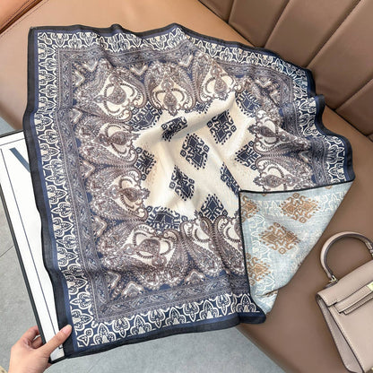 Western Paisley Double Sided Bandana Square Scarf