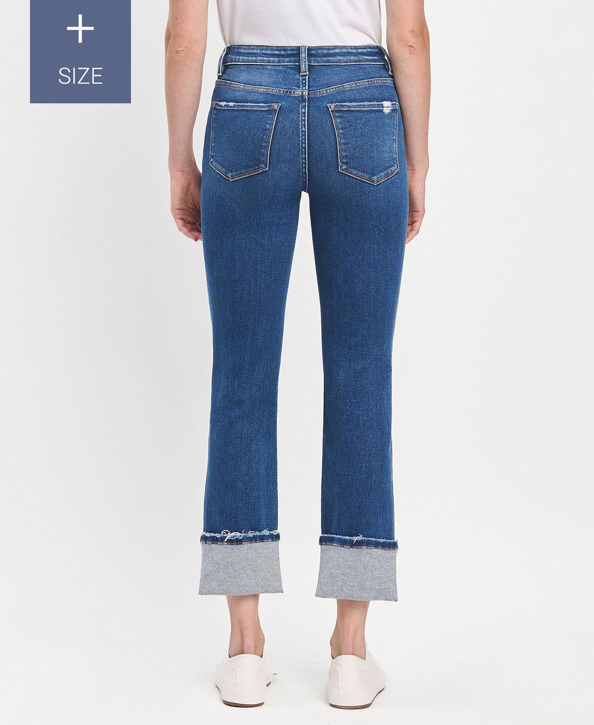 Curvy Vervet High Rise Cuffed Slim Straight Jean