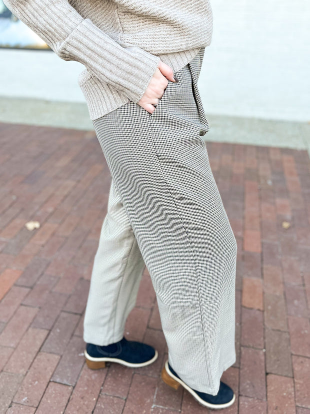 Plaid Wide Leg Pants