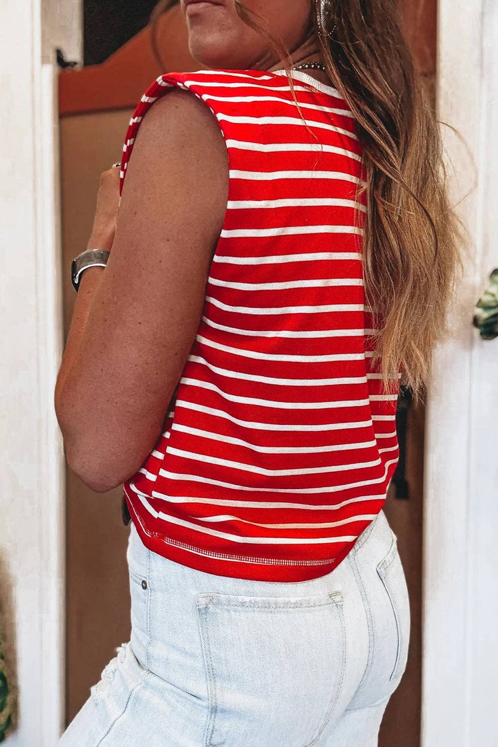 Red Stripe Tank Top