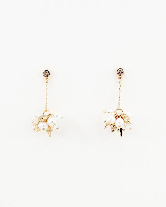 Phar Gold Pearl Dangle Earring